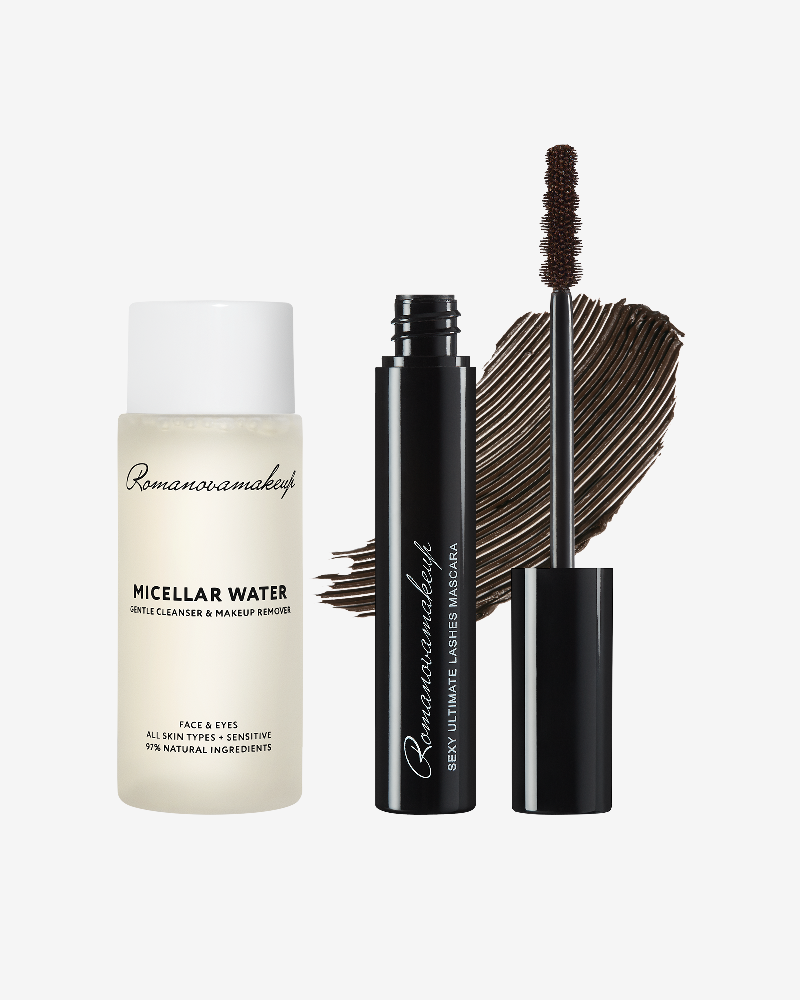 Тушь Brown+мицеллярная вода mini Тушь для ресниц, мицеллярная вода