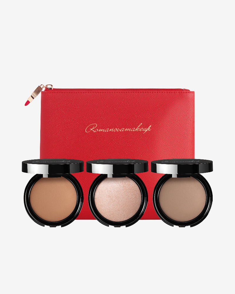 Пудра, скульптор, хайлайтер, косметичка SEXY FACE DARK