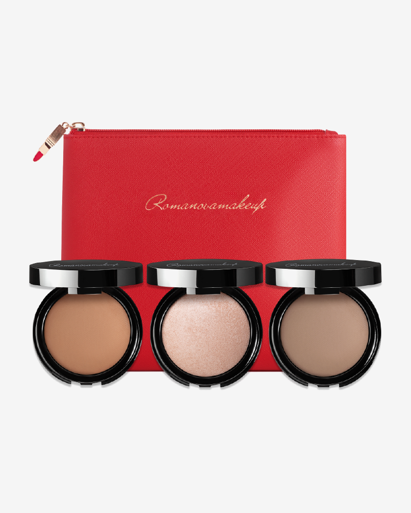 Пудра, скульптор, хайлайтер, косметичка SEXY FACE DARK