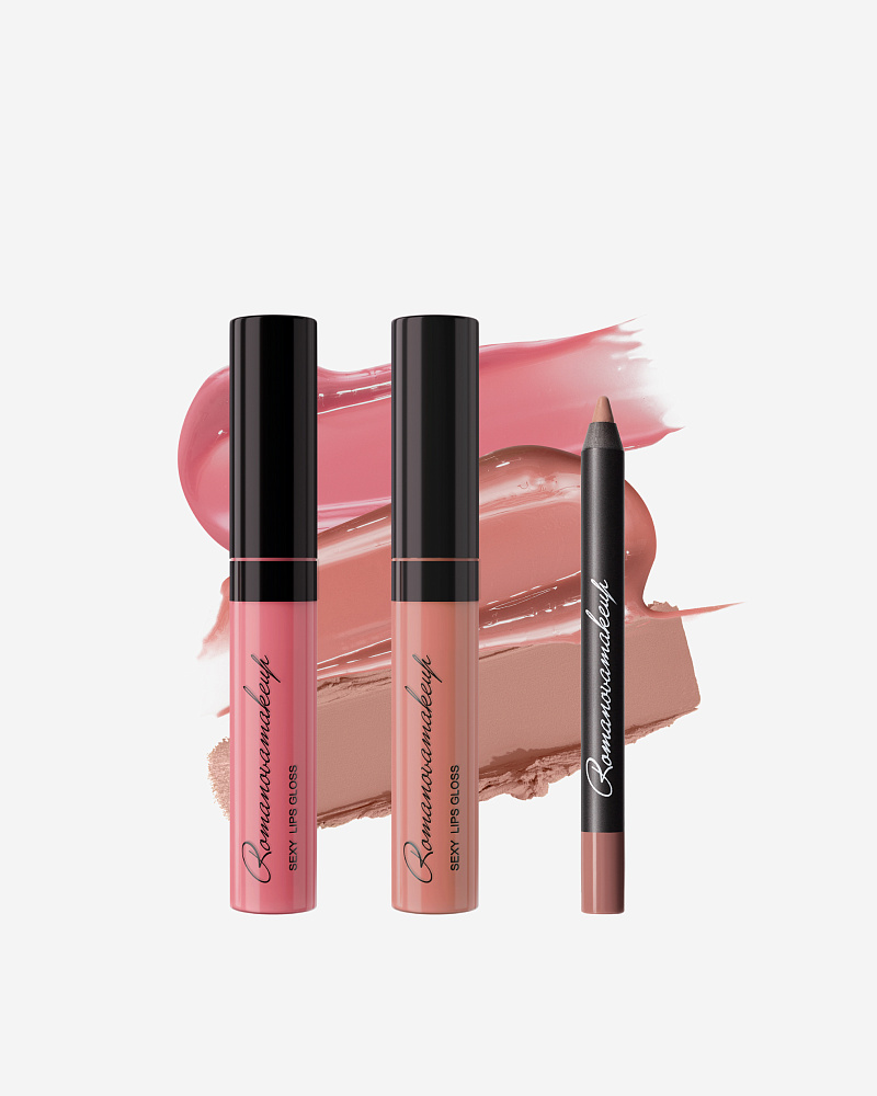 Dreamy + Pretty + Ice Kiss MINI Два блеска, карандаш для губ