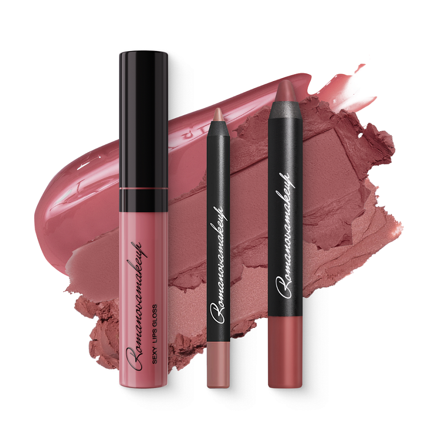 Контур-карандаш mini, помада, блеск BERRY LIPS KIT