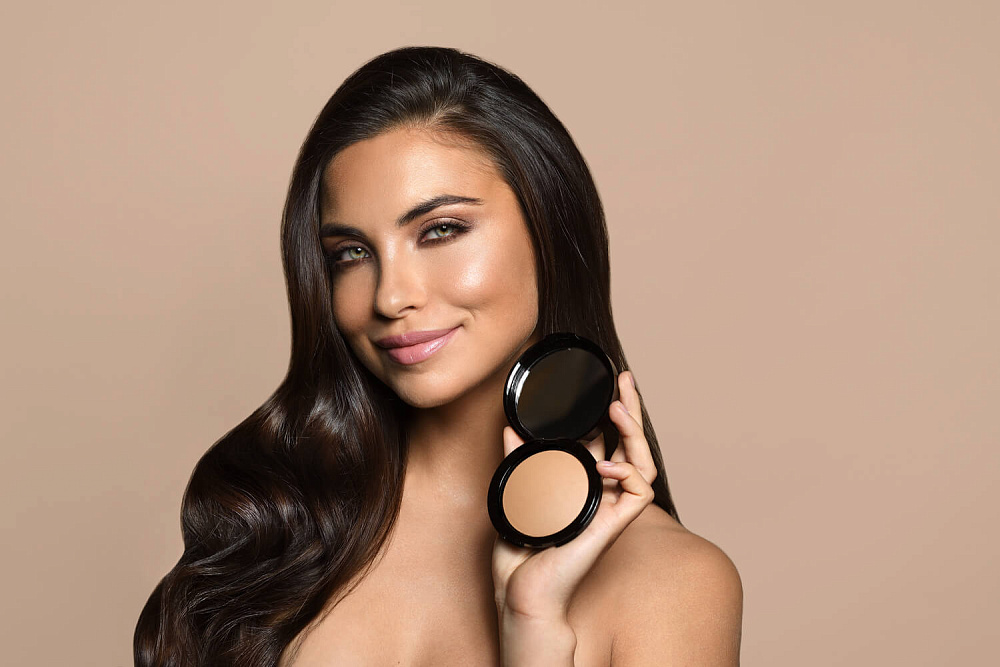 Пудра, скульптор, хайлайтер, косметичка SEXY FACE DARK