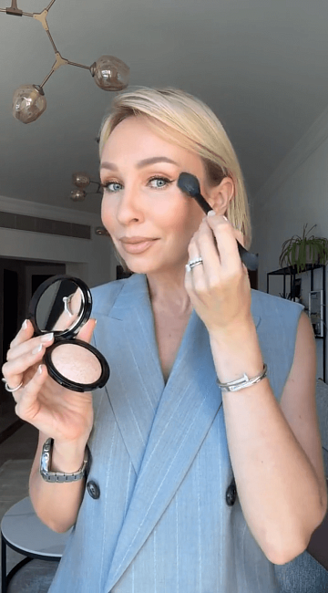 Зоны и техника нанесения хайлайтера diamond