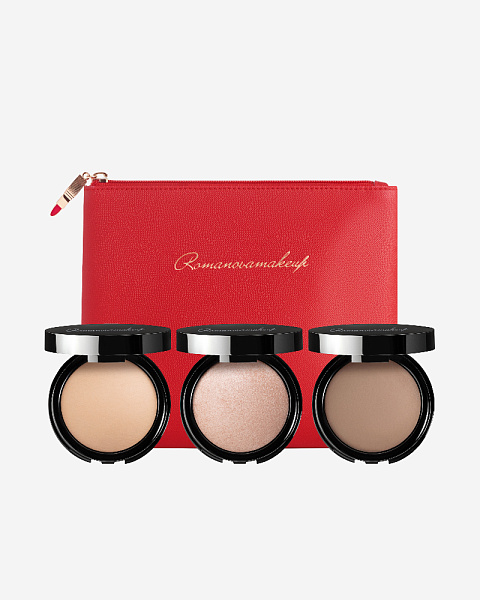 Пудра, скульптор, хайлайтер, косметичка SEXY FACE MEDIUM