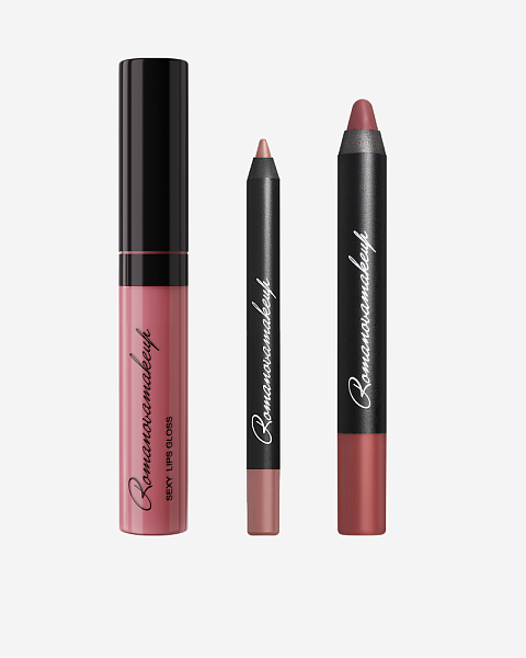Карандаш для губ, помада, блеск BERRY LIPS KIT