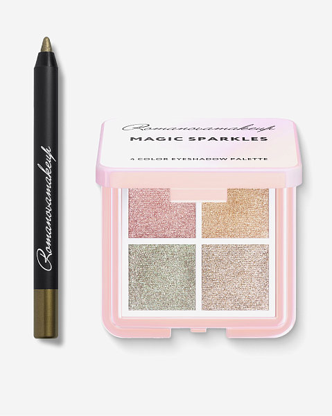 MAGIC SPARKLES + GOLDEN APPLE MINI Палетка теней для век, карандаш для глаз
