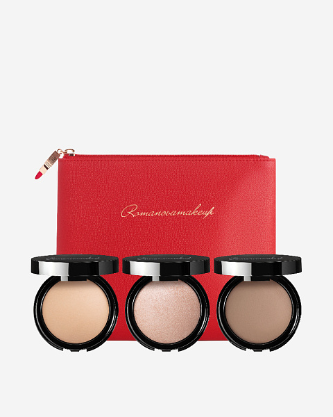 Пудра, скульптор, хайлайтер, косметичка SEXY FACE MEDIUM